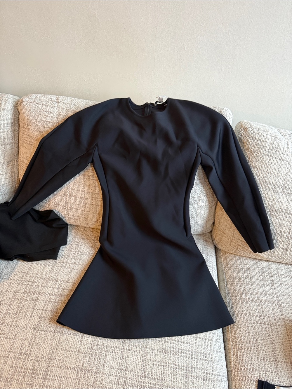 COS Black Long-Sleeve Mini Dress